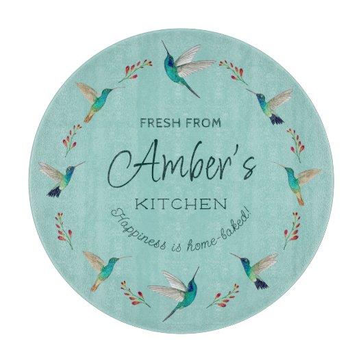 Custom Hummingbird Cutting Board Schneidebrett (Vorderseite)