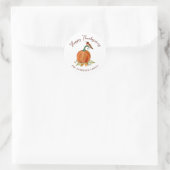 Custom Hummingbird Erntedank Runder Aufkleber (Tasche)