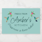 Custom Hummingbird Food Label Lebensmitteletikett (Einzelnes Label)