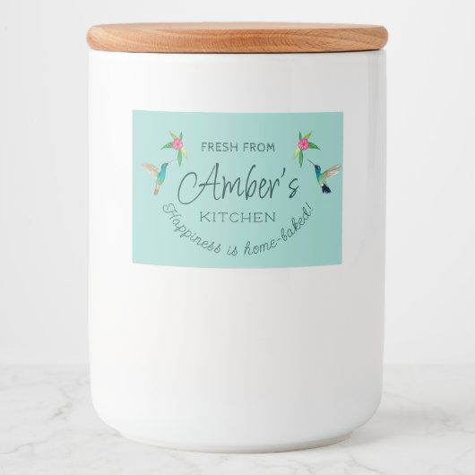 Custom Hummingbird Food Label Lebensmitteletikett (Vorderseite)