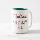 Custom Hummingbird Frohe Weihnachten Zweifarbige Tasse (VorderseiteRechts)