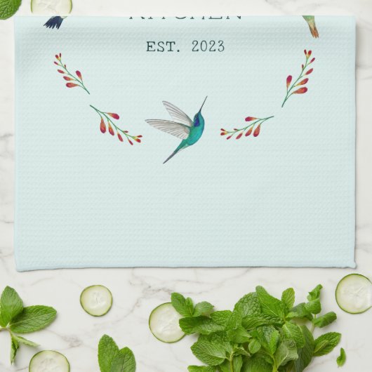 Custom Hummingbird Geschirrtuch (Gefaltet)