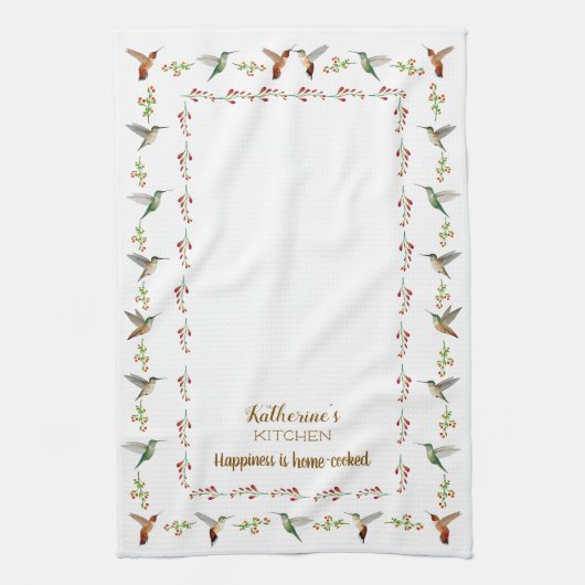 Custom Hummingbird Geschirrtuch (Vertikal)