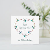 Custom Hummingbird Heart Feiertagskarte (Stehend Vorderseite)