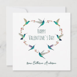 Custom Hummingbird Heart Feiertagskarte