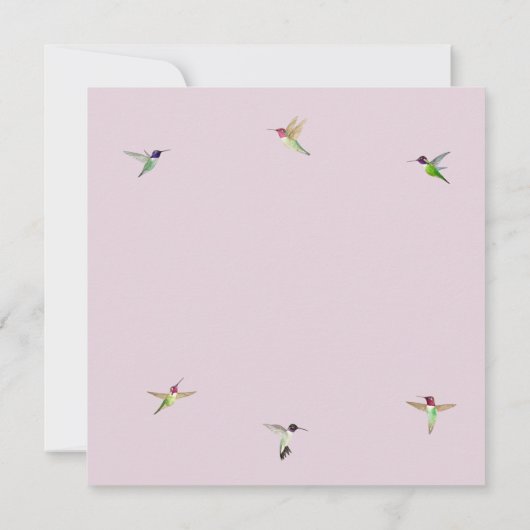 Custom Hummingbird Heart Valentine's Day Card Karte (Rückseite)