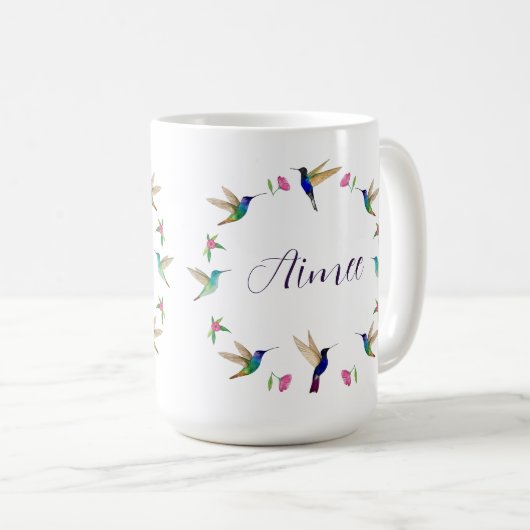Custom Hummingbird Kaffeetasse (VorderseiteRechts)