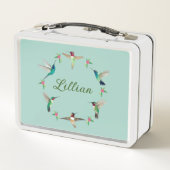 Custom Hummingbird Metal Lunch Box (Rückseite)