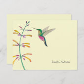 Custom Hummingbird Mitteilungskarte (Vorne/Hinten)