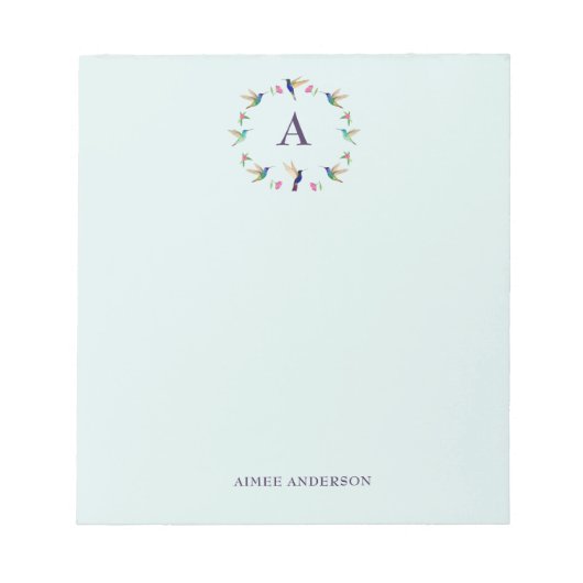 Custom Hummingbird Notepad Notizblock (Vorderseite)