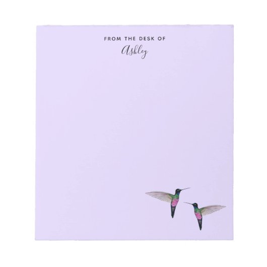 Custom Hummingbird Notepad Notizblock (Vorderseite)