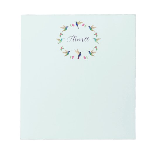Custom Hummingbird Notepad Notizblock (Vorderseite)