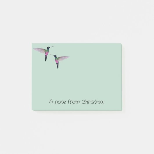 Custom Hummingbird Notes Post-it Klebezettel (Vorderseite)