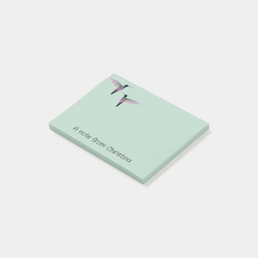 Custom Hummingbird Notes Post-it Klebezettel (angewinkelt)