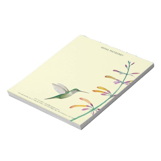 Custom Hummingbird Notizblock (Rotiert)