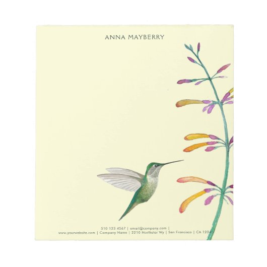 Custom Hummingbird Notizblock (Vorderseite)