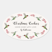 Custom Hummingbird Ovaler Aufkleber (Vorderseite)