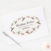 Custom Hummingbird Ovaler Aufkleber (Umschlag)