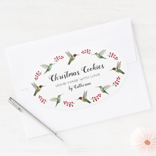 Custom Hummingbird   Ovaler Aufkleber (Umschlag)