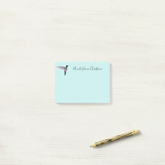Custom Hummingbird Post-it Klebezettel (Auf Schreibtisch)