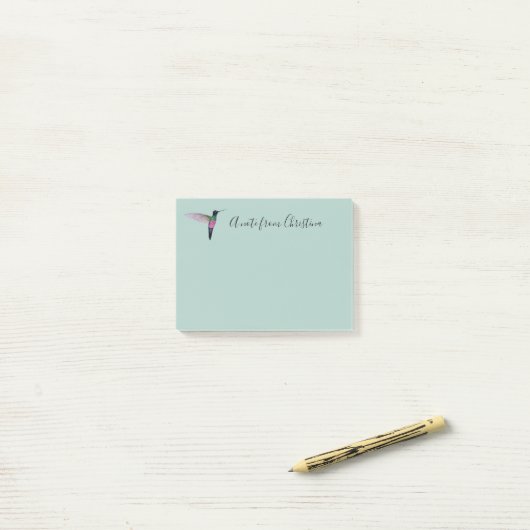 Custom Hummingbird Post-it Klebezettel (Auf Schreibtisch)