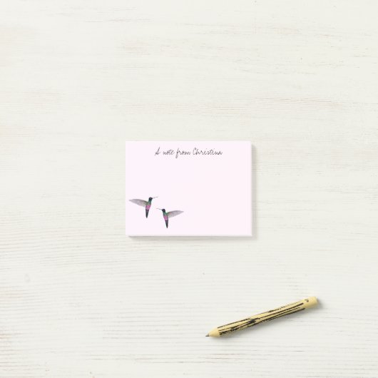 Custom Hummingbird Post-it Notes Klebezettel (Auf Schreibtisch)