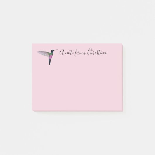 Custom Hummingbird Post-it Notes Klebezettel (Vorderseite)
