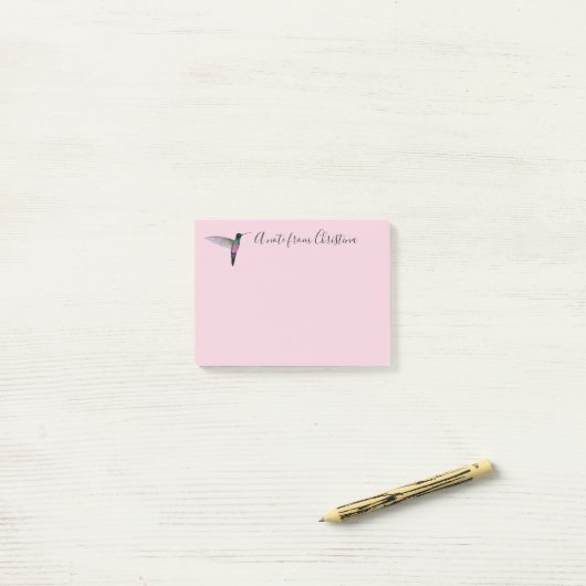 Custom Hummingbird Post-it Notes Klebezettel (Auf Schreibtisch)