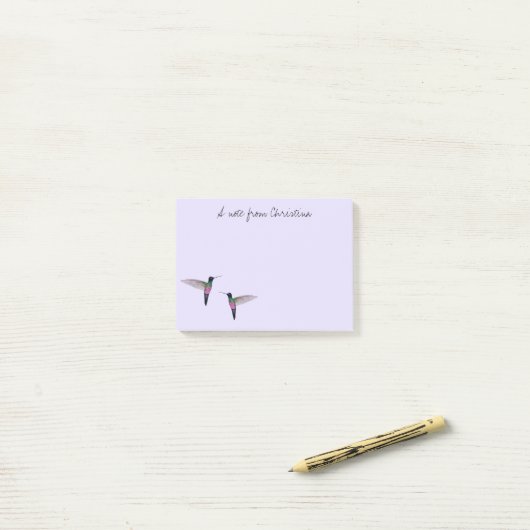 Custom Hummingbird Post-it Notes Post-it Klebezettel (Auf Schreibtisch)
