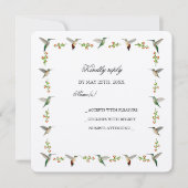 Custom Hummingbird RSVP Card (Vorderseite)