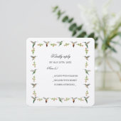 Custom Hummingbird RSVP Card (Stehend Vorderseite)