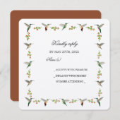 Custom Hummingbird RSVP Card (Vorne/Hinten)