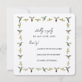 Custom Hummingbird RSVP Card (Vorderseite)