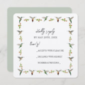 Custom Hummingbird RSVP Card (Vorne/Hinten)