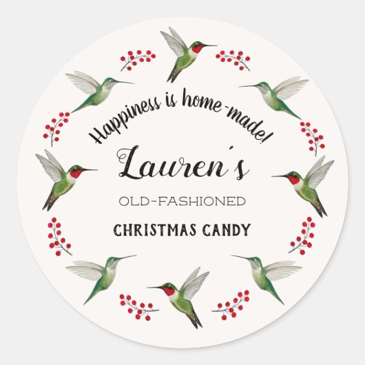 Custom Hummingbird   Runder Aufkleber (Vorderseite)