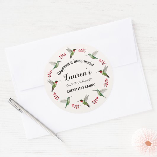 Custom Hummingbird   Runder Aufkleber (Umschlag)