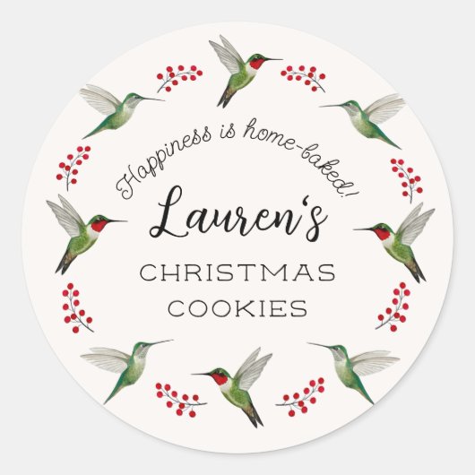 Custom Hummingbird Runder Aufkleber (Vorderseite)