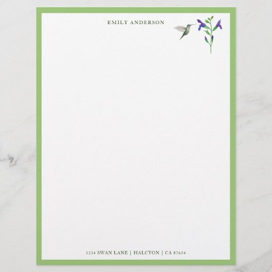 Custom Hummingbird Stationspapier (Vorderseite)
