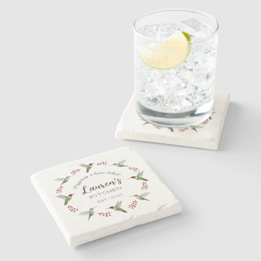 Custom Hummingbird   Steinuntersetzer (Seitenansicht)