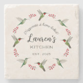 Custom Hummingbird Steinuntersetzer (Vorderseite)