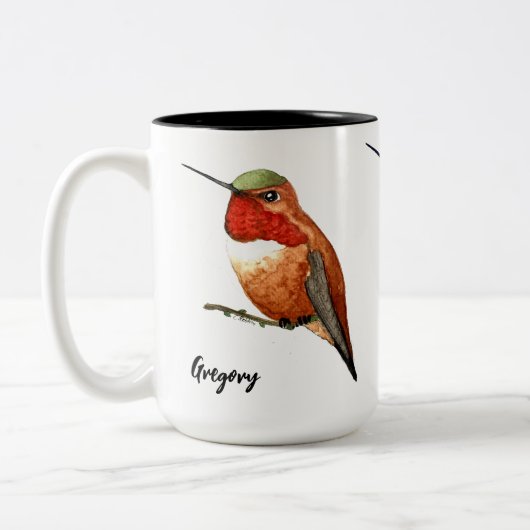 Custom Hummingbird-Tasse Zweifarbige Tasse (Links)