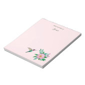 Custom Hummingbird und Wild Rose Notepad Notizblock (Rotiert)