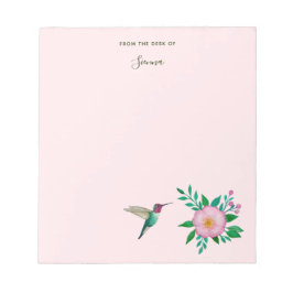 Custom Hummingbird und Wild Rose Notepad Notizblock