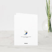 Custom Hummingbird Vielen Dank flat Note Card (Rückseite)
