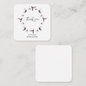 Custom Hummingbird Vielen Dank flat Note Card Mitteilungskarte (Vorne/Hinten)