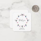 Custom Hummingbird Vielen Dank flat Note Card Mitteilungskarte (Vorderseite/Rückseite Beispiel)