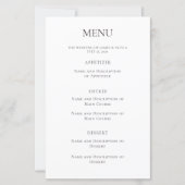 Custom Hummingbird Wedding Menu (Vorderseite)