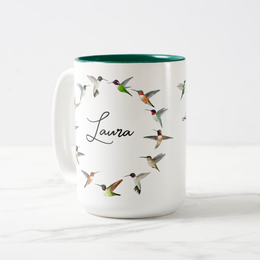 Custom Hummingbird Zweifarbige Tasse (Vorderseite Links)