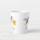 Custom Hummingbirds and Stars Latte Mug Milchtasse (Vorderseite)