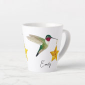 Custom Hummingbirds and Stars Latte Tasse (Rechte Ecke)